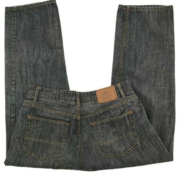 PJ Mark Jeans Men's Size 38X32 Relaxed Fit Straight Leg Medium Wash Black Denim - Picture 7 of 9